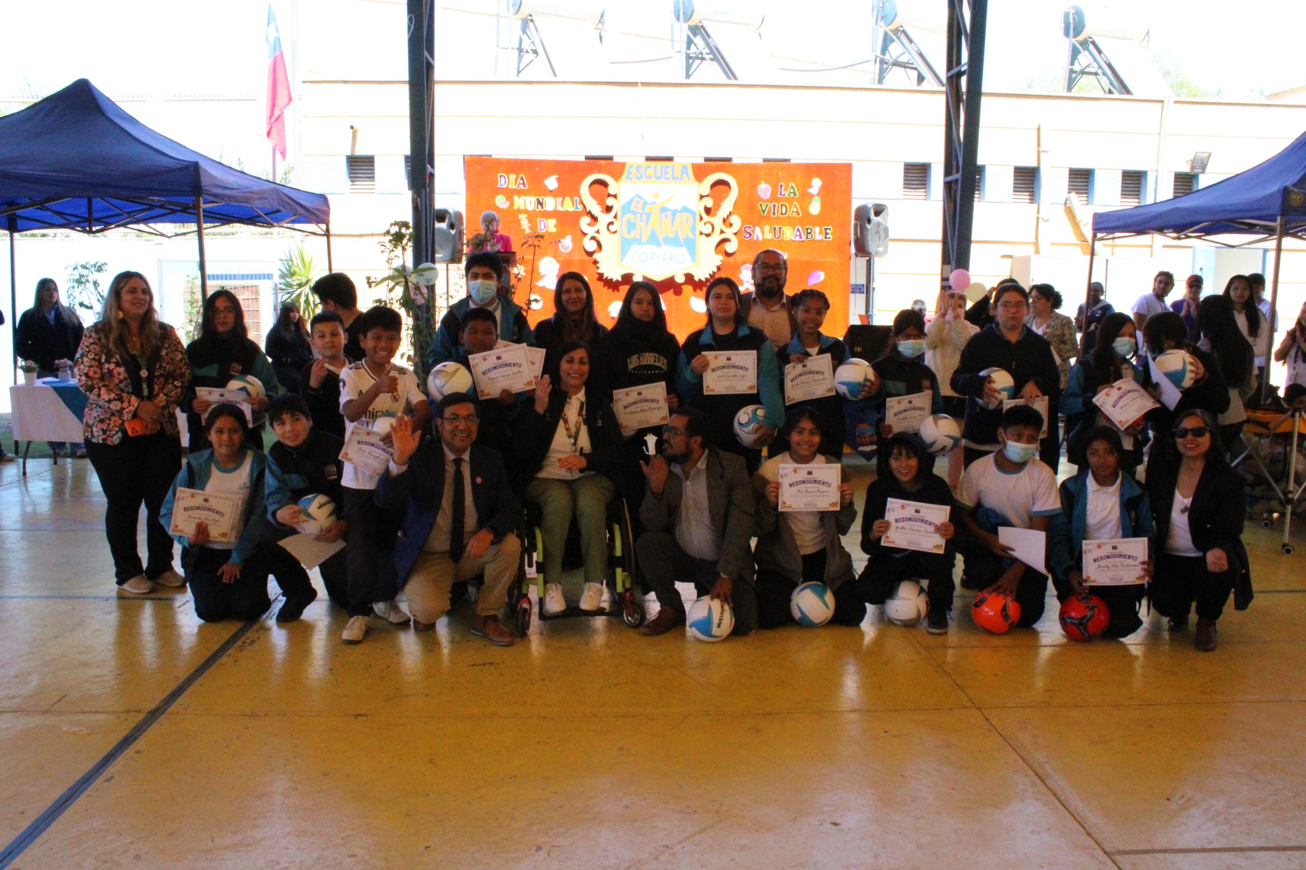 Escuela El Chañar celebró el Día Mundial de la Alimentación Saludable junto a autoridades regionales y comunidad educativa