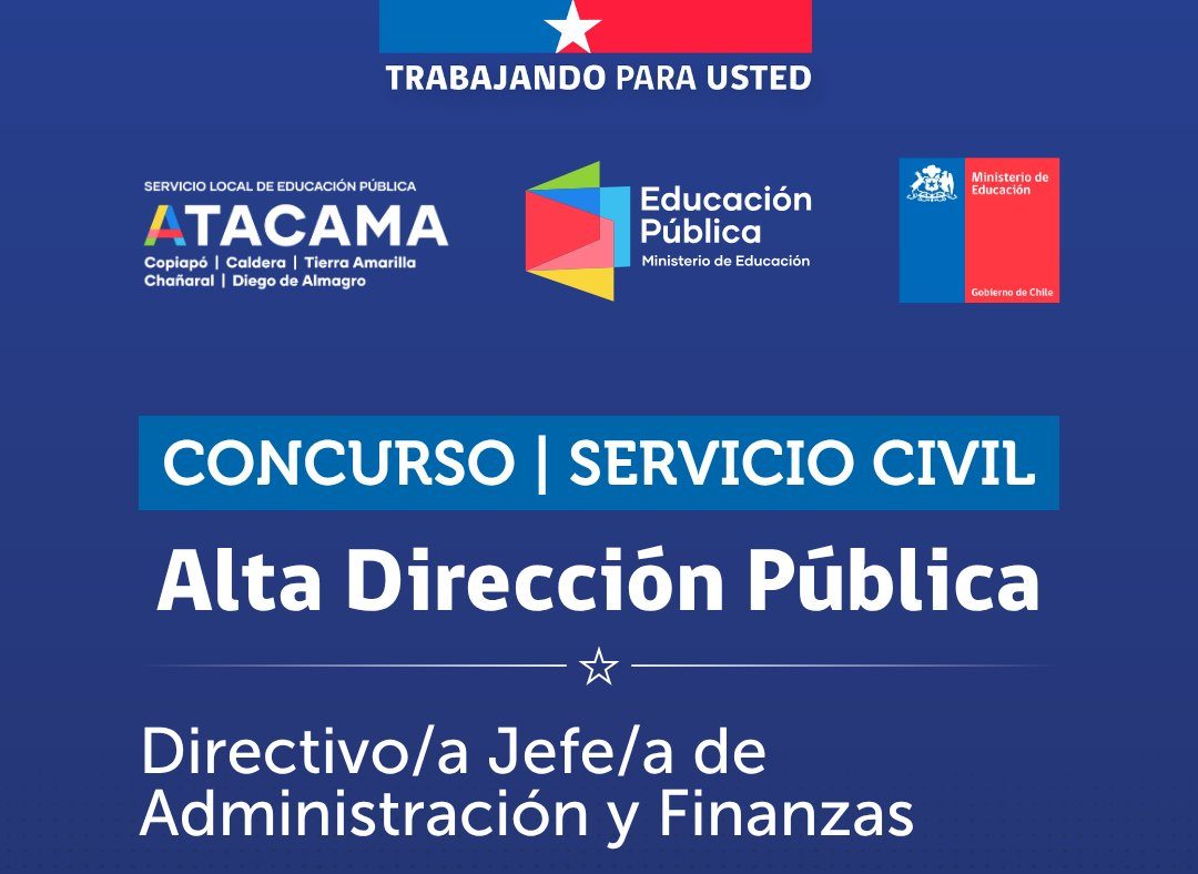 SLEP Atacama abre concurso de Alta Dirección Pública para fortalecer la gestión institucional en el territorio